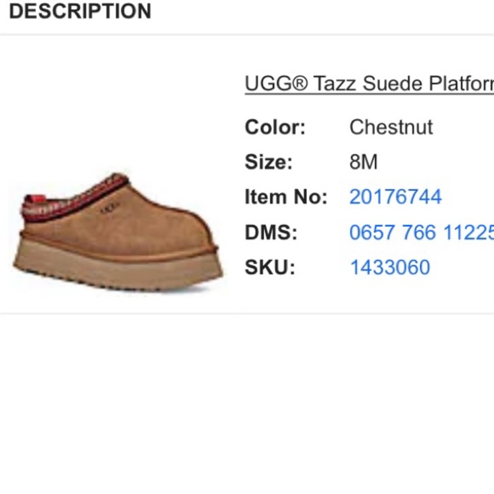 UGG TAZZ MULE PLATFORM BNIB